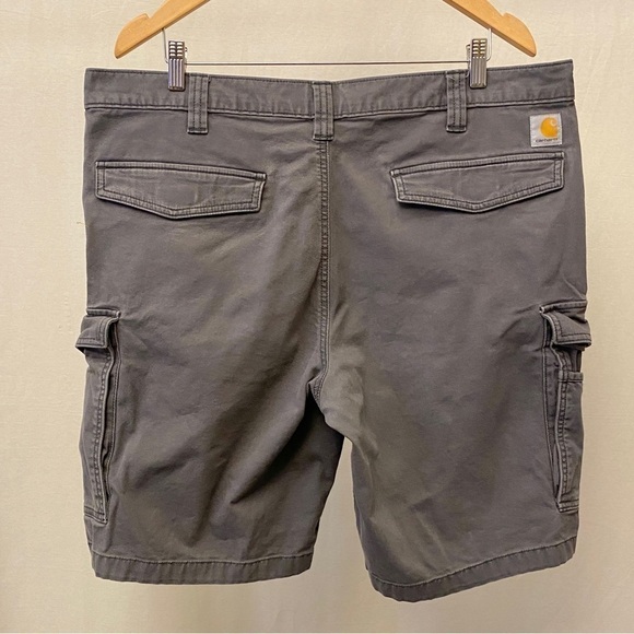 Carhartt Sz 40 Rugged Flex® Relaxed Fit Canvas Cargo Shorts Mens Gray - Picture 12 of 12